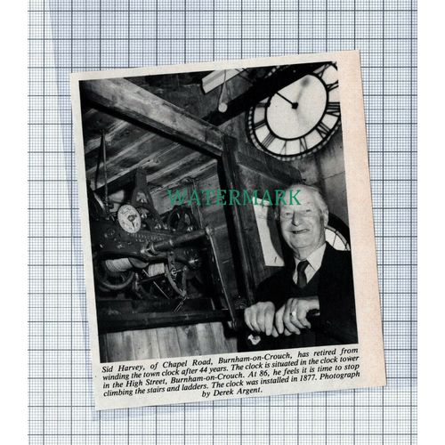 C4692) Sid Harvey Chapel Road Burnham On Crouch Essex Clock Tower - 1980s Clip