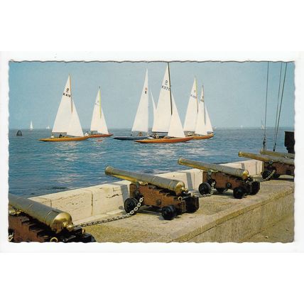 Cannons at Cowes Postcard Isle of Wight 8550