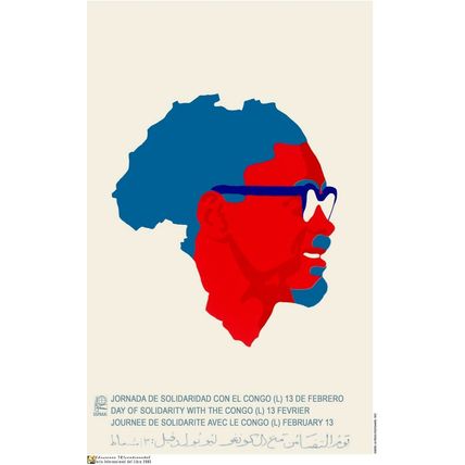 Political POSTER.Set of 5.Congo Africa Solidarity Propaganda.Patrice Lumumba