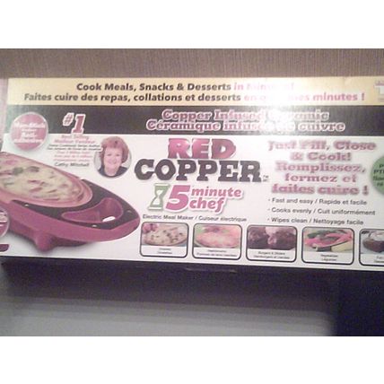 Red Copper 5 minute Chef Electric Meal Cooker NEW