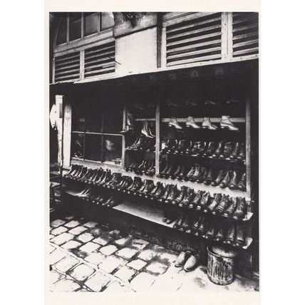 Shoe Vintage Market Stall Shop Carmes French France Photo Postcard