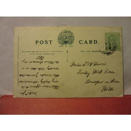 BOURNEMOUTH WINTER GARDENS, DORSET used antique postcard dated 1904 =