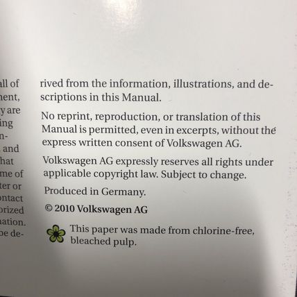 VW VOLKSWAGEN CC OWNERS MANUAL WITH CASE AND LITERATURE OEM