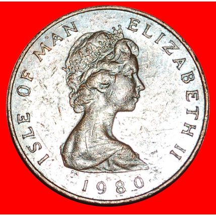 GREAT BRITAIN (1980-1983): ISLE OF MAN ★ 1 PENNY 1980AA CAT★LOW START★NO RESERVE