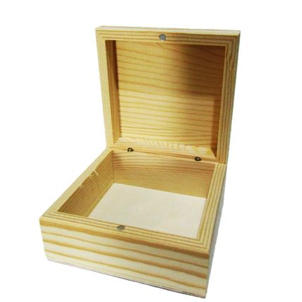 Wooden Jewellery Box Magnetic Closer 9x9x5cm High Quality Craft Decorate CR62