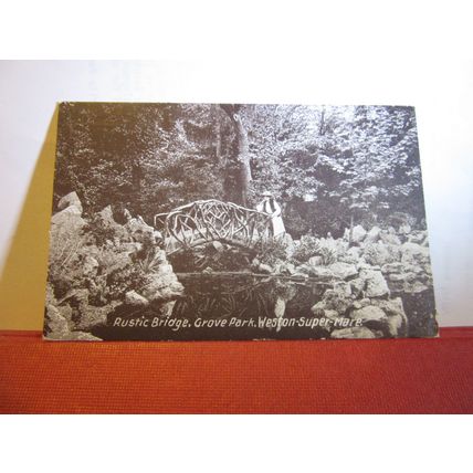 BRIDGE, GROVE PARK, Weston super Mare, SOMERSET used antique postcard 1921 pm =