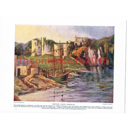 Chepstow Castle, Monmouth, Wales, Book Illustration (Print), c1920