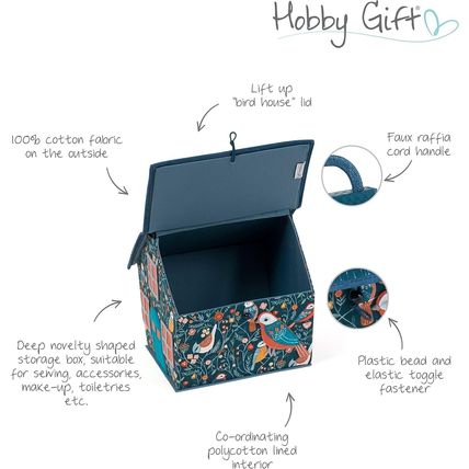 HobbyGift Sewing Box - Birdhouse - Aviary - Sewing Storage