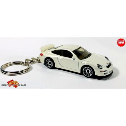 HTF RARE KEYCHAIN WHITE PORSCHE™ 911 GT3 RS NEW CUSTOM Ltd Ed GREAT GIFT