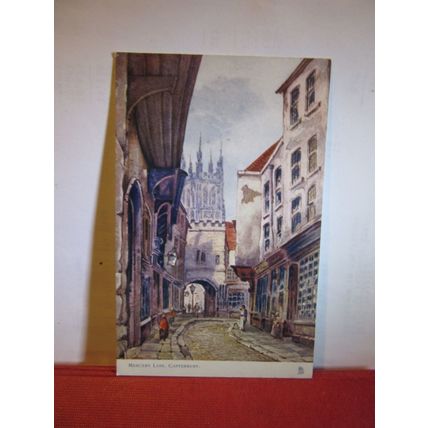 MERCERY LANE, CANTERBURY, KENT used antique postcard by R. tuck. Oilette =