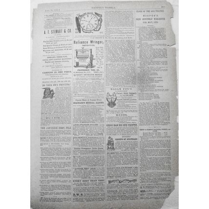 Uncle Sam's Chickens - Last Out. Harper's Weekly, April 30, 1870.