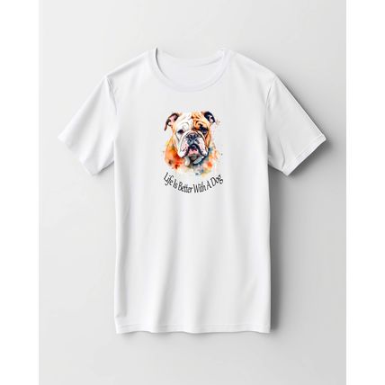 Bulldog Printed T Shirt - Customised T Shirt with Full Colour Print