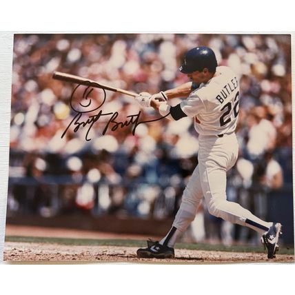 Brett Butler Signed Autographed Glossy 8x10 Photo : Los Angeles Dodgers