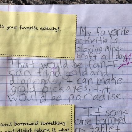 Original Writings By Piper Korff COMPOSITION NOTEBOOK School Work 2013