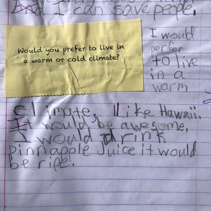 Original Writings By Piper Korff COMPOSITION NOTEBOOK School Work 2013