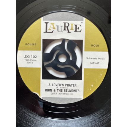 DION & THE BELMONTS - A TEENAGER IN LOVE (USA 7" VINYL SINGLE, 1978)