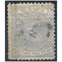 Fiji 1879 SG35 1d Pale Ultramarine Fine Used (nick)