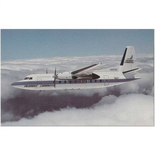 Piedmont Commuter Fokker F27 600 Aircraft Postcard (A14645)