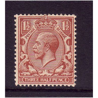 GREAT BRITAIN 1924 GEORGE V SG 420 1 1/2d RED BROWN U/M MINT #3