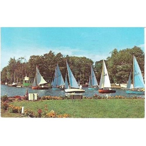 Horning, Norfolk - Regatta - plastichrome postcard c.1960s