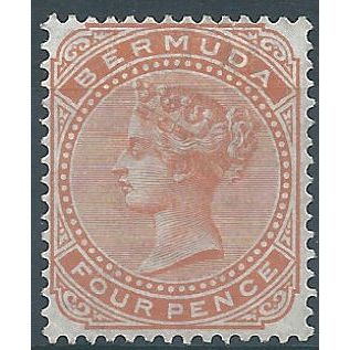 Bermuda 1880 SG20 4d Orange-Red Wmk Crown CC Mounted Mint .. ..