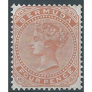 Bermuda 1880 SG20 4d Orange-Red Wmk Crown CC Mounted Mint .. ..