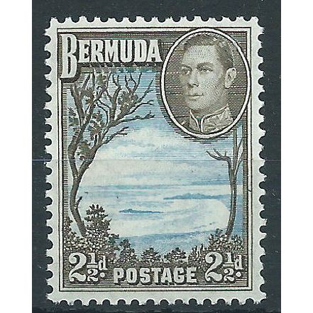 Bermuda 1941 SG113a 2 1/2d Light Blue & Sepia Black Mounted Mint....