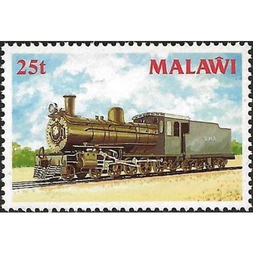 Malawi 1987 Steam Locomotives 25t Class D #8 1915 Unmounted Mint NHM SG768 stamp