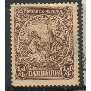 Barbados 1925 - SG229 - ¼d brown - Seal of Colony - MH