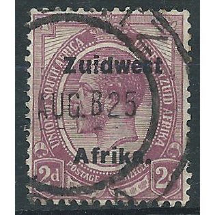 South West Africa 1923 SG18 2d Dull Purple Fine Used . ..
