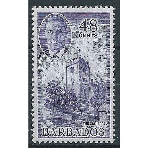 Barbados 1950 SG279 48c Violet Mounted Mint.. .