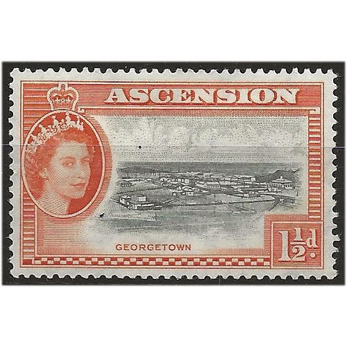 Ascension Island 1956 SG59 1 1/2d Black & Orange Mounted Mint . ..