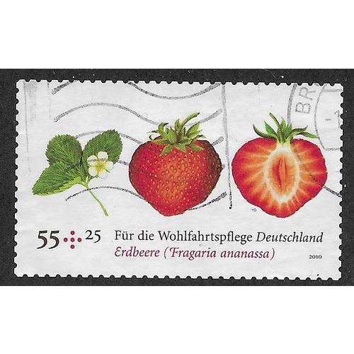 GER 2010 55c+ 25 (S/A) 'FRUITS- STRAWBERRIES ' FINE USED (EBID60-348)