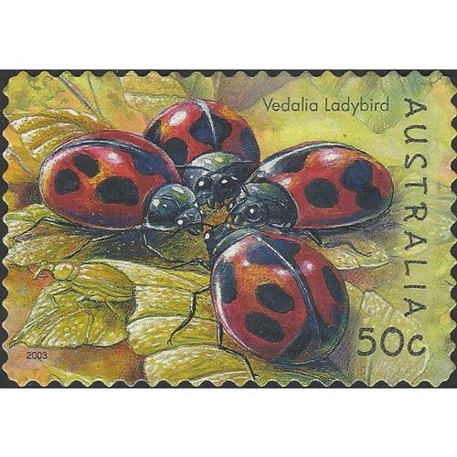 AUSTRALIA, INSECT, Vedalia ladybird, yellow 2003, 50c, #2