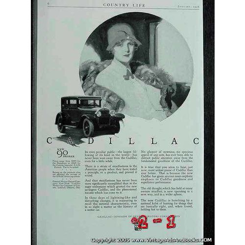 CADILLAC 1926 Brougham art by Barclay car vintage ad