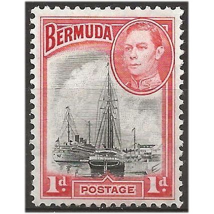 Bermuda 1938 SG110 1d Black & Red Mounted Mint . .. .