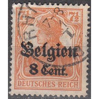 Belgique 1916 Michel Occupation 13 O Cote (2011) 2.60 € Germania Cachet rond