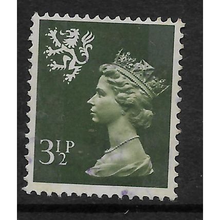 GREAT BRITAIN REGIONALS 1974 SCOTLAND 3 1/2p OLIVE GREY SG S 17 FINE USED#