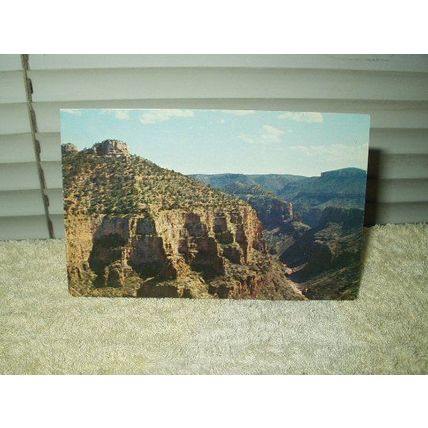 vintage becker's butte salt river canyon arizona postcard 1960's