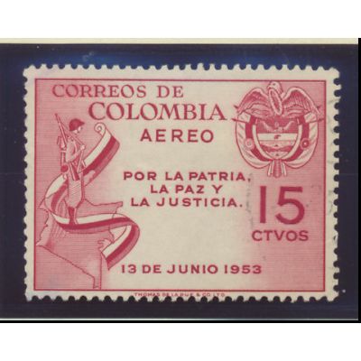 Colombia Stamp Scott #C255, Unused, No Gum