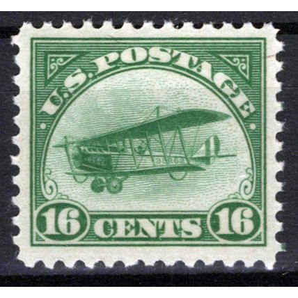 US C2 MNH XF 16c green Curtiss Jenny Airmail Zayix Stamps 0225-MAR0008