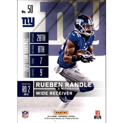 2014 Football Panini Contenders Rueben Randle