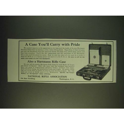 1935 NRA National Rifle Association Hartmann Two-Gun Pistol Case Ad