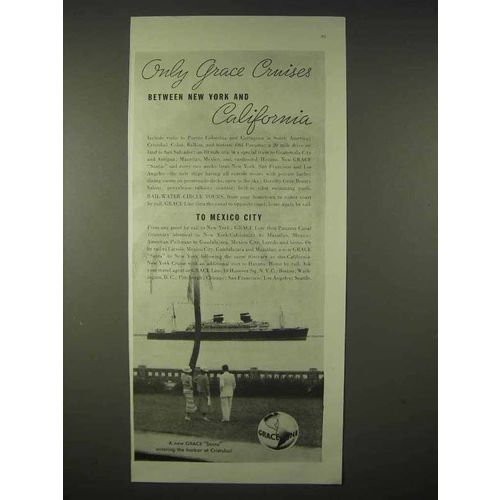 1935 Grace Line Cruise Ad - California