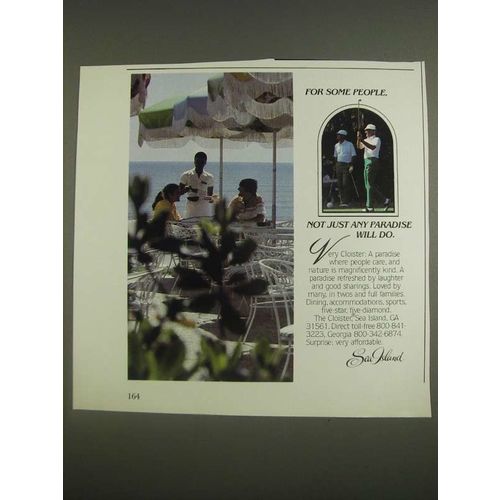 1985 The Cloister Sea Island, GA Ad - For some people not any paradise will do