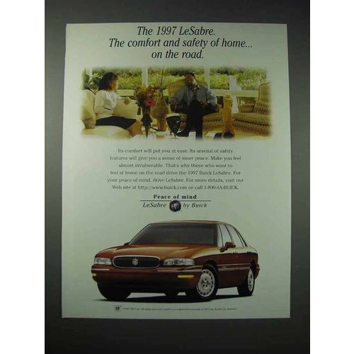 1997 Buick LeSabre Car Ad - Comfort and Safety of Home