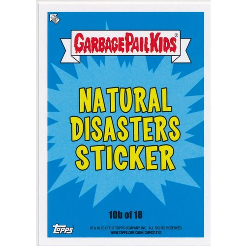 GPK Adam-Geddon Natural Disasters Sticker 10b Liberty Libby