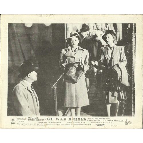 G.I. WAR BRIDES Anna Lee, James Ellison F-O-H Stills (4)