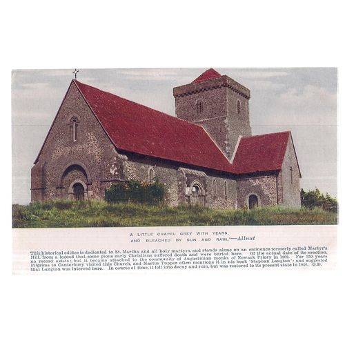 A LITTLE CHAPEL nr. GUILDFORD, Surrey. unused vintage postcard =