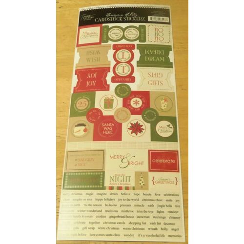 TERESA COLLINS FOR JUNKITZ HOMESPUN HOLIDAY CARD STOCK STICKERZ (STICKERS) NEW
